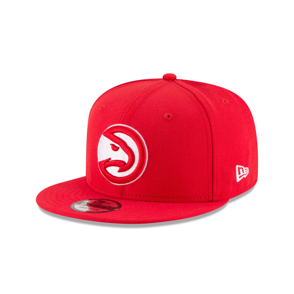 New Era Men's Nba Atlanta Hawks Adult Nba 9Fifty Team Color Basic Snapback Cap Osfa Red Stocknba-950 Otc