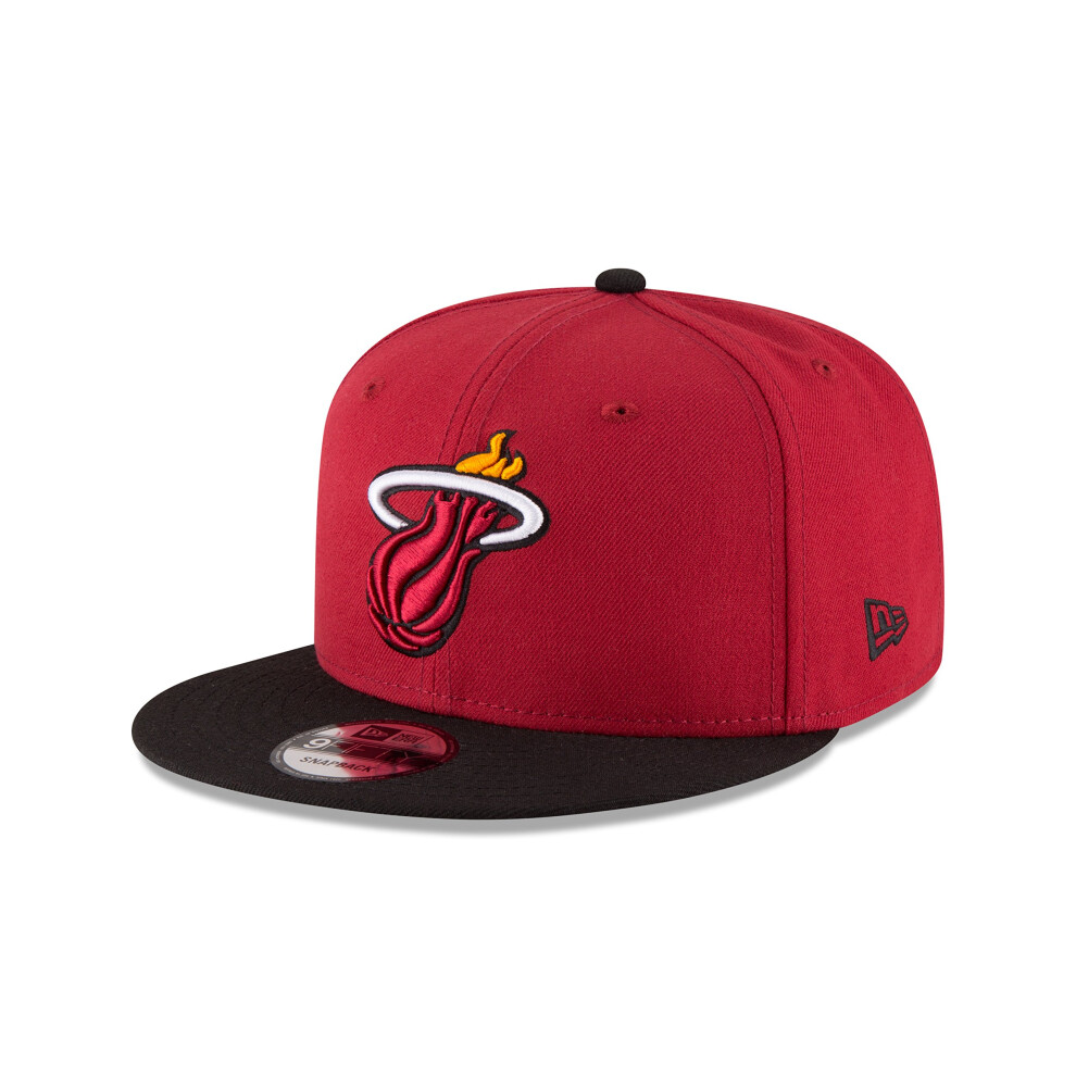 NBA Miami Heat Adult Men NBA 9Fifty 2Tone Snapback Cap OSFA Red