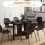 Homcom (Brown) HOMCOM Oval Kitchen Table for Dining Room, Small Space 4