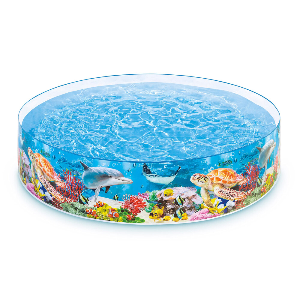 Intex 58472Ep Deep Sea Snapset Kiddie Swimming Pool | 8 Feet X 18 Inch Blue