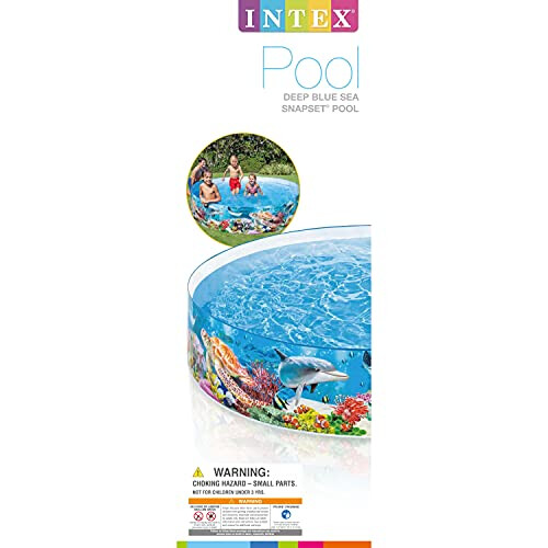 Intex Piscina Infantil Intex Azul Profundo 8 Pés x 18 Polegadas Instantânea Redonda de Plástico 2