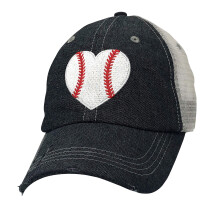 Cappello da baseball Cocomo Soul da donna con cuore, cappello da baseball Love, cappello da baseball per mamma, 200 grigio scuro