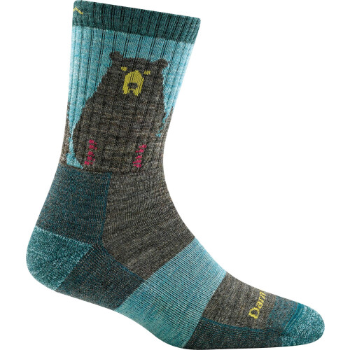 G??a??e?a ???tsa Bear Town Micro Crew Lightweight ?e ?a?????? Darn Tough (St?? 1970) - Aqua Medium
