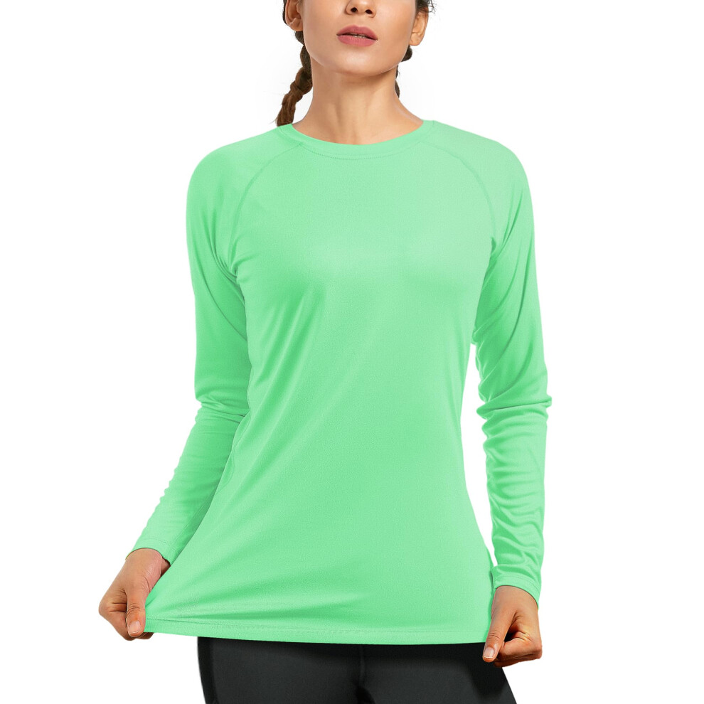 Isnowood - Camiseta De Manga Larga Para Mujer Con Protecci N Solar Uv Upf 50+, Secado R Pido, Ligera, Para Nataci N, Entrenamiento, Senderismo Y-image