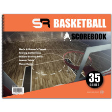 Score It Right Basketball Scorebook - 16-Player Mens and Womens Basketball Score Keeping Book - Basketball Game Score Book for Individual and Team Sta