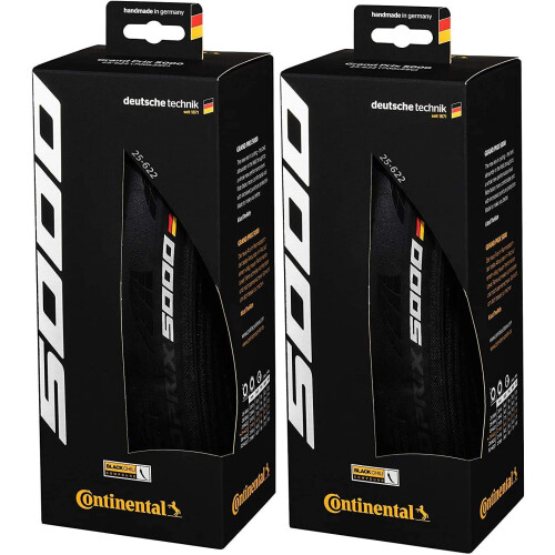 Continental Continental Grand Prix 5000 650B X 25 Nero-BW + Nero Chili 2 pezzi