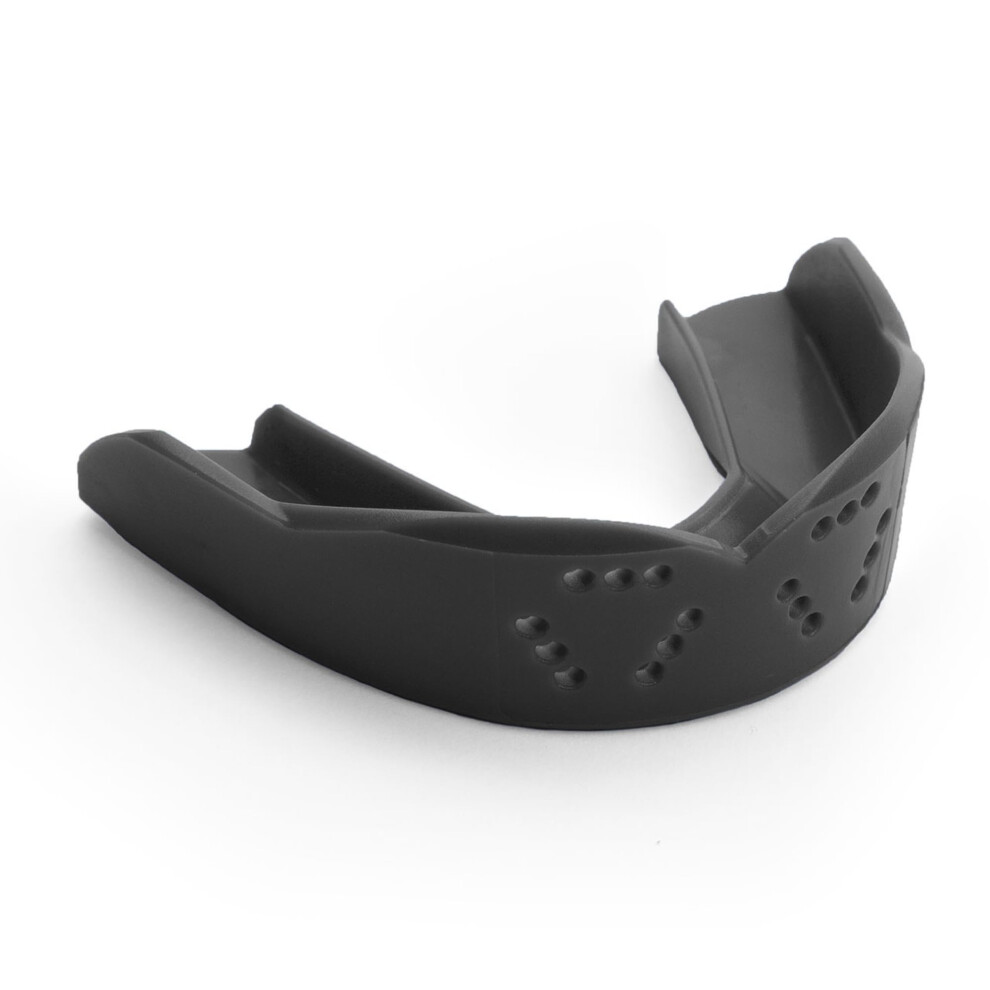 Photos - Martial Arts Protective Gear SISU 3D Mouthguard Charcoal Black - 2.0mm Thin - for Athletes Over 5 Tall - Pre-Formed for Custom-Molded Fit - Remoldable Up
