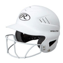 Rawlingsa | Kask do odbijania COOLFLO HIGHLIGHTER | Oslona twarzy w zestawie | Jeden rozmiar pasuje do wiekszosci 6 1/2""""-7 1/2"""" | Matowy bialy