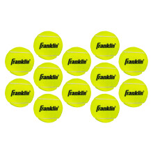 Franklin Sports Pressureless Tennis Balls - Official Size Low Pressure + Bounce Tennis Balls - Great for Training + Practice - 12 Pack Bag - All Court