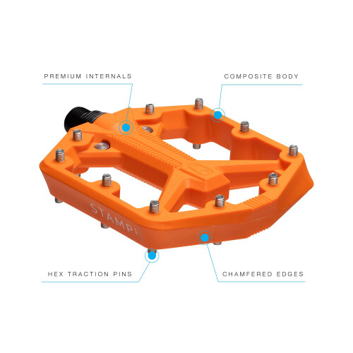 Crankbrothers MTB Pedaler Stamp 1 Gen 2 Small Orange 1