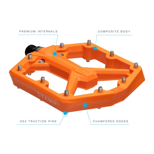Crankbrothers MTB Pedaler Stamp 1 Gen 2 Large Orange 1