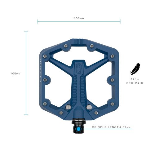 Crankbrothers MTB Pedaler Stamp 1 Gen 2 Small Navy Blue 1