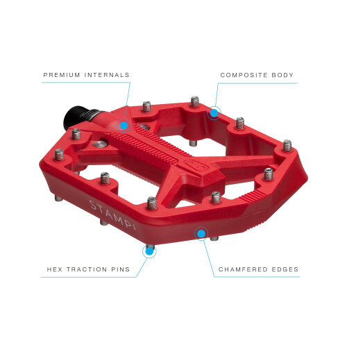 Crankbrothers MTB Pedaler Stamp 1 Gen 2 Small Red 1