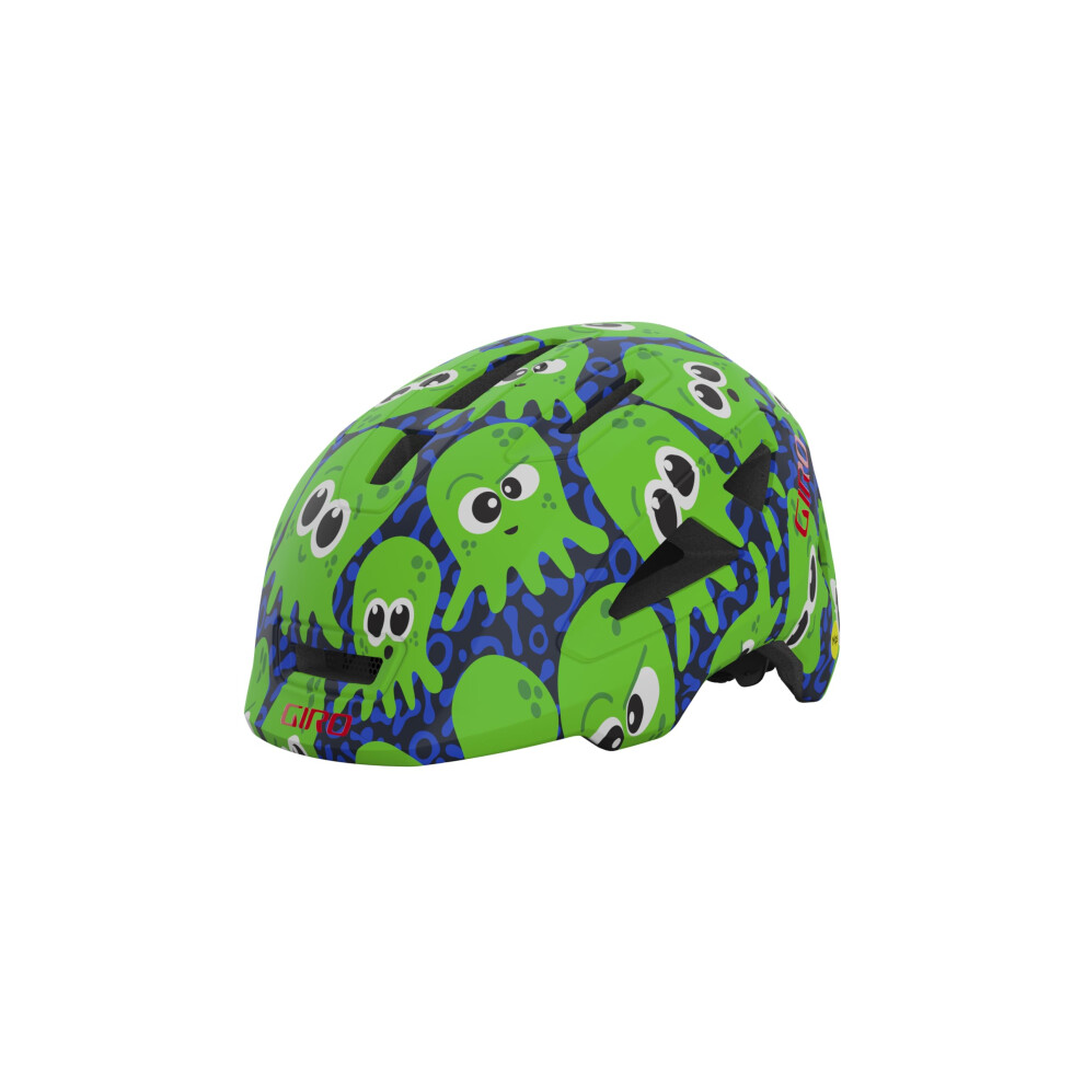 Giro Scamp MIPS II Youth Recreational Cycling Helmet - Matte Midnight/Bright Green Inked  Small (49-53 cm)