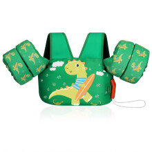 MoKo Toddler Swim Vest for Kids Swim Arm Band Cartoon Swimming Wings Pool Float Vests Sleeves Shoulder Straps Arm Floaties for Children 22-66 lbs Le