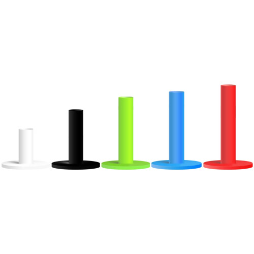 FINGER TEN Golf Rubber Tees Driving Range Value 5 Pack  Mixed Size or 5 Same Size for Practice Mat (Multicolor 5 Pack(1.5 2.25 2.75 3 3.13))