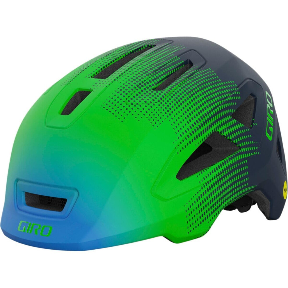 Giro Scamp MIPS II Youth Recreational Cycling Helmet - Matte Blue/Green Towers  X-Small (45-49 cm)