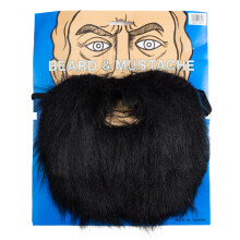 Set barba e baffi Loftus Lumberjack Mountain Man Halloween, nero, taglia unica