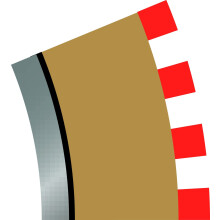 Scalextric C8280 Borders Tan Binnenradius - 22,5 graden