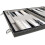 Resesällskap Backgammon Set - Läderlook, Sammet Spelplan - 15-tum, Svart/Grå 2