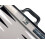 Resesällskap Backgammon Set - Läderlook, Sammet Spelplan - 15-tum, Svart/Grå 3