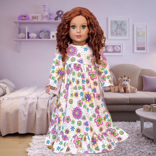 - Boa noite - Camisola de algodo - Roupas cabem em bonecas de 18 polegadas (boneca no includa) 2