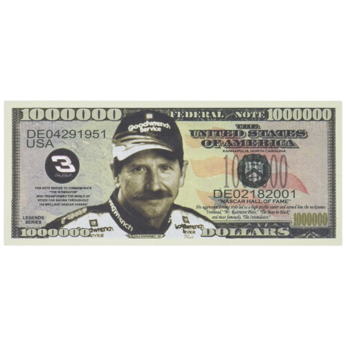 (100) Dale Earnhardt Sr. Million Dollar Bill