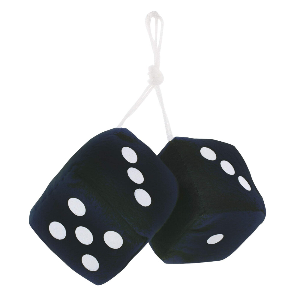 United Pacific C5038k 3 X 3 Classic Hanging Fuzzy Dice Soft & Fuzzy Hanging Mirror Dice Decorative Hanging Fuzzy Dice - Dots - One Pair Black/White 072017367667