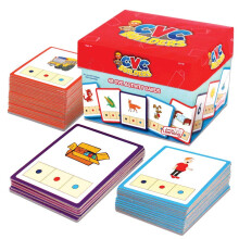 Junior Learning: CVC Word Builders 48 CVC Activity Cards Phonemic Awareness hjælper børn med at genkende og forstå grundlæggende lyde i ord selvk