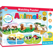 MasterPieces Kinderspellen - Educatieve dieren Matching Puzzle Matching Game - Spel voor kinderen en familie - Lach en leer