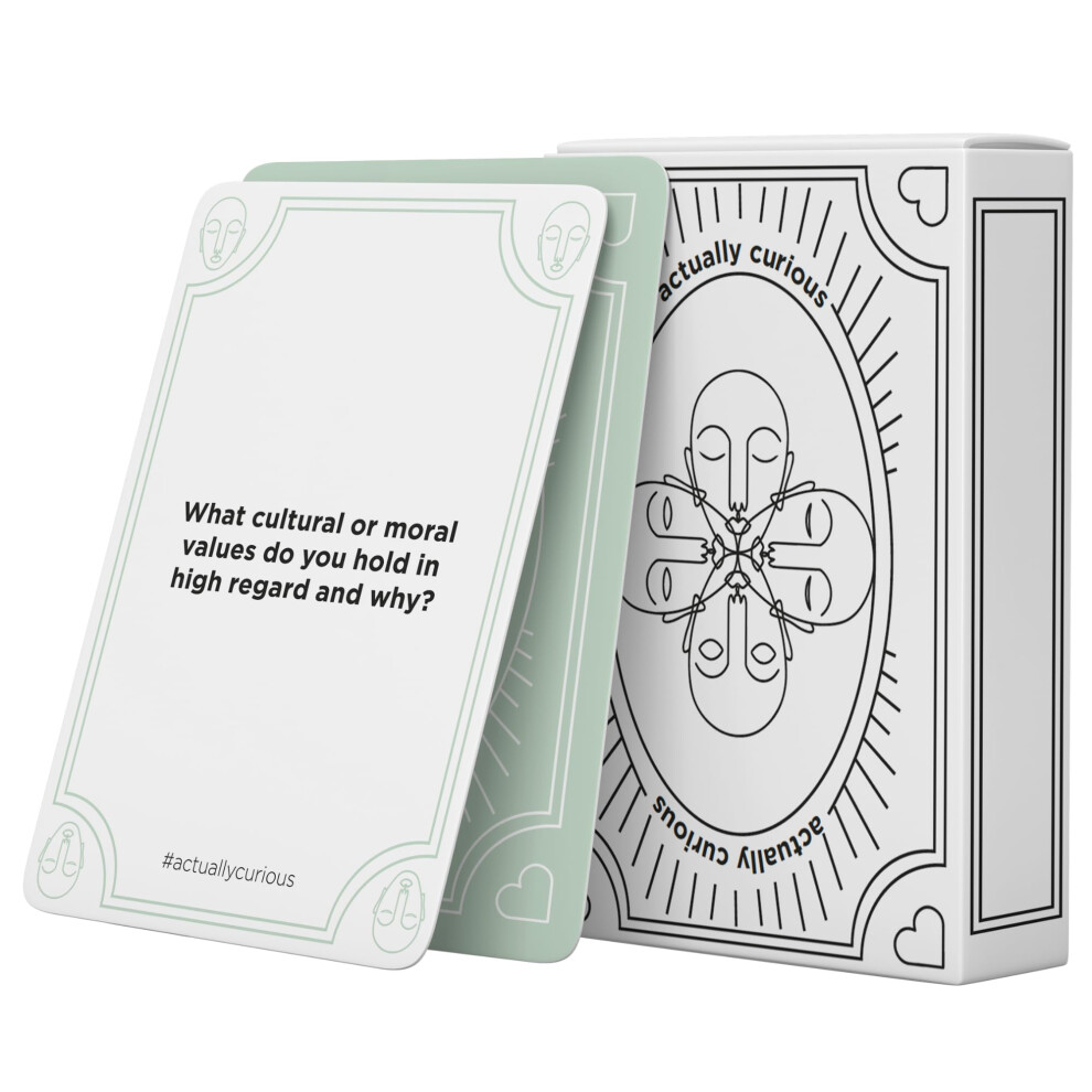 Actually Curious: The Original Curiosity Edition! Conversation Cards For Family, Friends, Dinner Table Discussion,Gioco Per Feste In Ufficio,Domande Per Conversazioni Intenzionali, Terapia Di Coppia-image