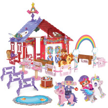 PINXIES Unicorn Barn | ptsd meg a sajt varzslatos llatokat tanyasi jtkkszlet 3D-s kiraks jtk gyerekeknek STEM lnyjtkok 6-7 ves kort