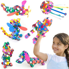 Clixo Super Rainbow 60 Piece Pack - En alsidig rejsevenlig magnetisk bygning legetøj fleksibelt design i timevis med sjov kreativ stam spiller go