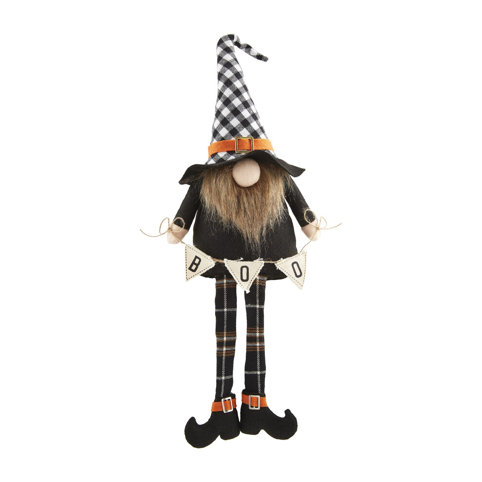 Mud Pie Halloween Dangle Leg Gnome  Buffalo Check  10"""" x 4.5""""-image-OPC-PGC7RKD-NEW