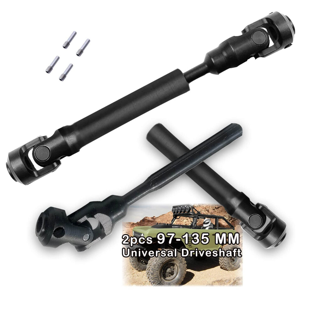 Lot De 2 Arbres De Transmission Rc 97-137 Mm Pour 1/10 SCX10 SCX10-II Rtr (97-137 Mm)-image