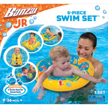 BANZAI Jr. 5-delt sv?mmes?t (Vest Arm Floats sv?mmering pool s?de kickboard) Alder 9-36 m?neder
