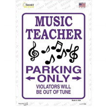 Smart Blonde P-728s-M Music Note Teacher Parking Novelty Rectangle Sticker Decal - Medium