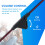 Wigearss Replacement Cord for As TRO A10 A30 A40 A50 Headset Durable Braided Cable with Volume Control and Inline Mute Function 2M 6.5Ft Compatible w 4