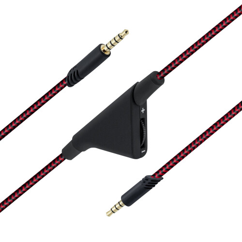 Wigearss Replacement Cord for As TRO A10 A30 A40 A50 Headset Durable Braided Cable with Volume Control and Inline Mute Function 2M 6.5Ft Compatible w