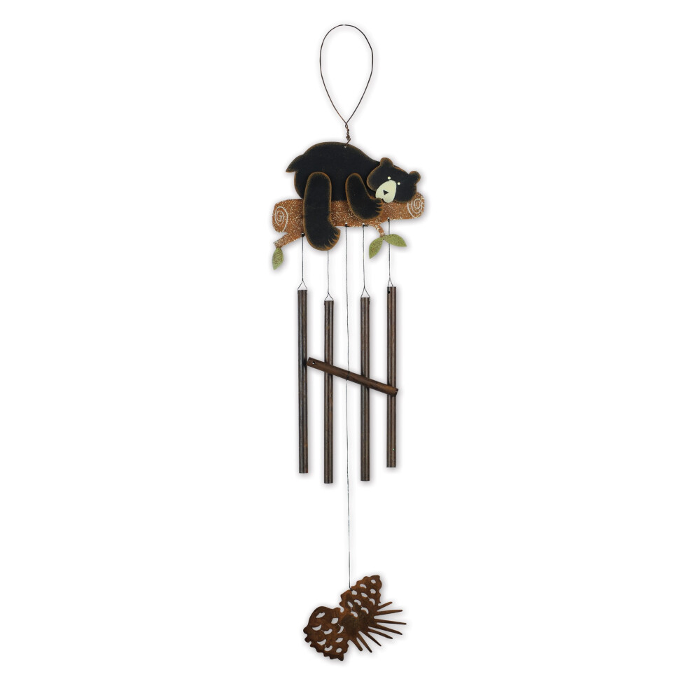 Kolekcja Sunset Vista Design Studios Lodge Niedzwiedz Hug Wind Chime-image