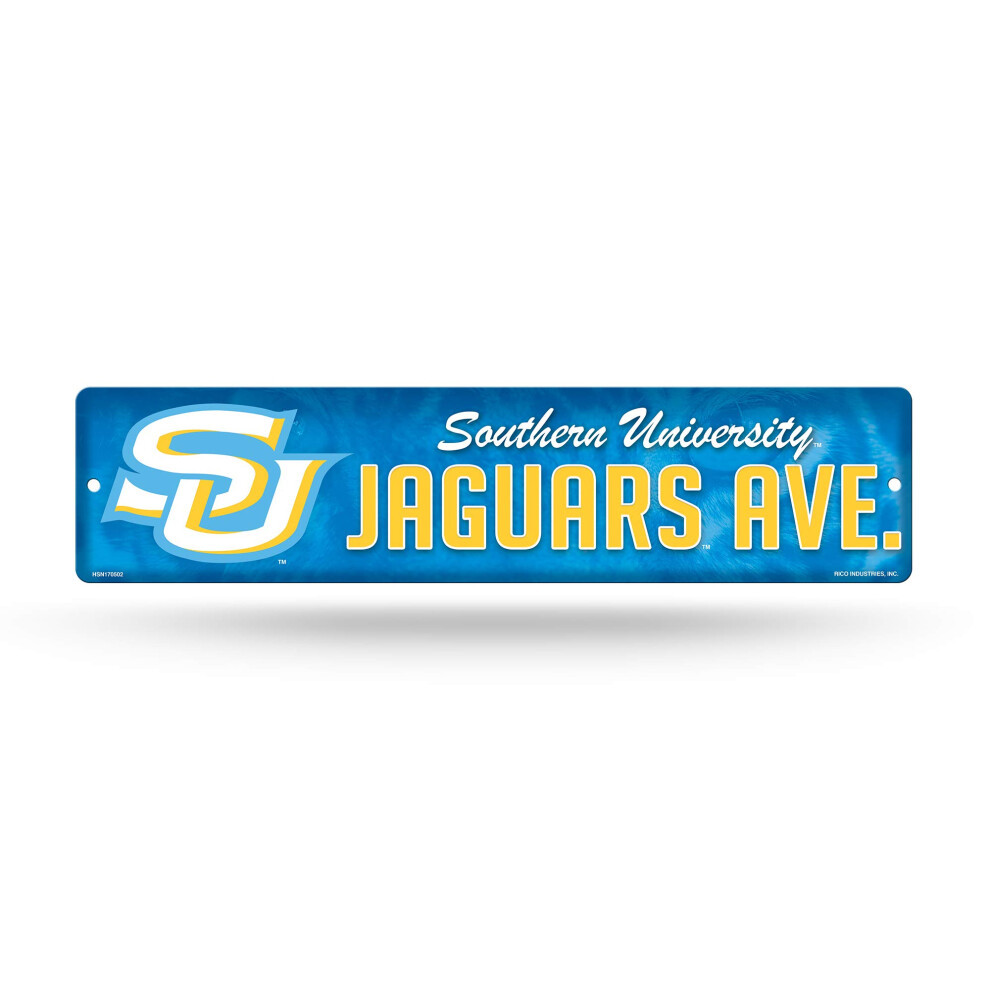 Panneau de rue en plastique de 40 cm, embl   me des Jaguars du Sud de la NCAA de Rico Industries