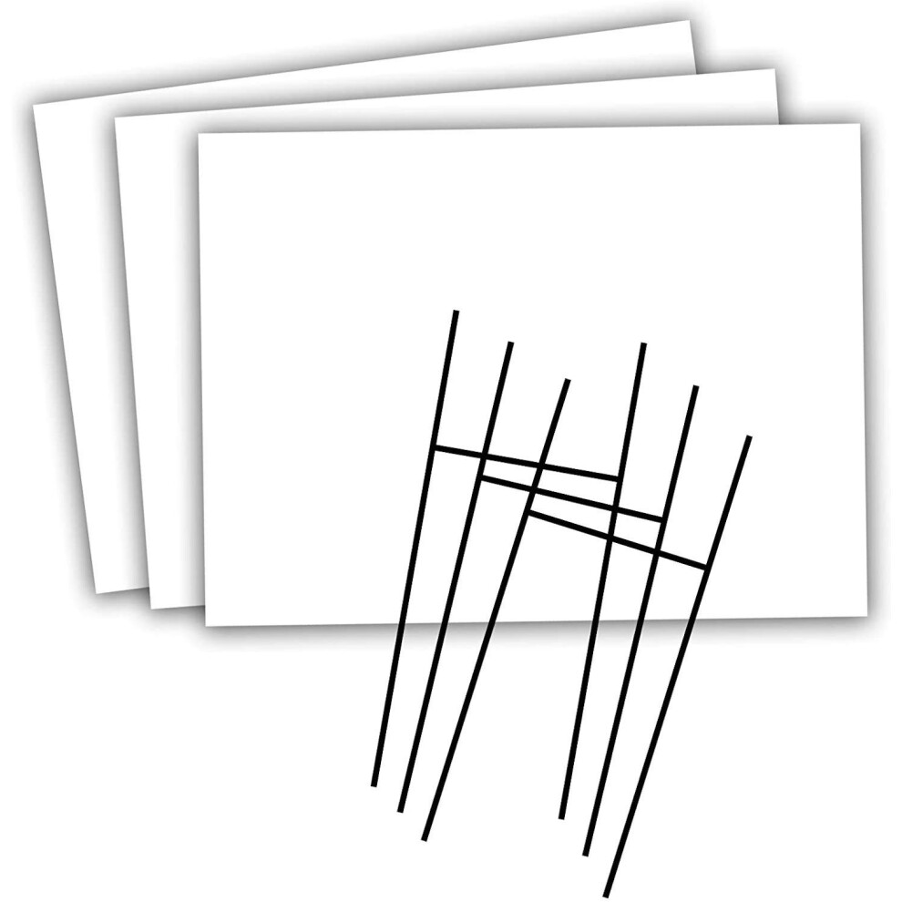 Headline Sign Blanko-Hofschild Und H-Rahmen-Bodenpfahl-Schildhalter-Set, Wei , 45,7 X 61 Cm, 3Er-Pack, Vorteilspackung (5514)-image