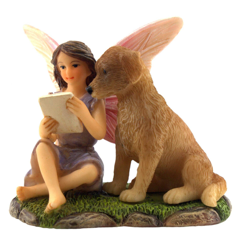 Pretmann Pretmanns Fairy Garden Fairies - Cute Accessories For Indoor Or Outdoor Miniature Garden - Sofia With Puppy - 1 Item