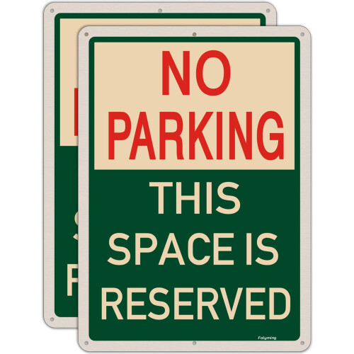 Confezione da 2 cartelli autoadesivi in vinile impermeabile con scritta No Parking, 150 mm x 200 mm, V1181