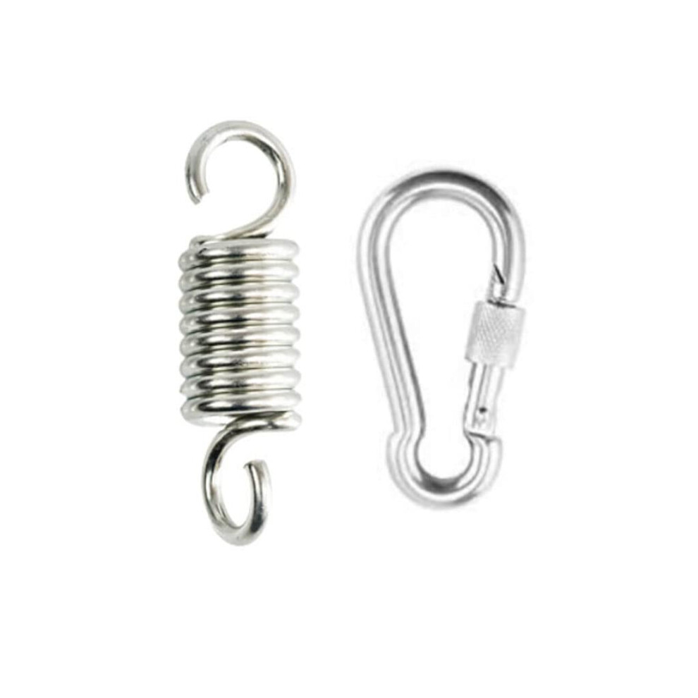 Mkki Hangesessel Ultimatives Aufhangeset - 227 Kg Tragkraft, Hangemattenfeder, Karabinerhaken, Federhaken Fur Hangek Rbe, Hangematten Und Veranda-image
