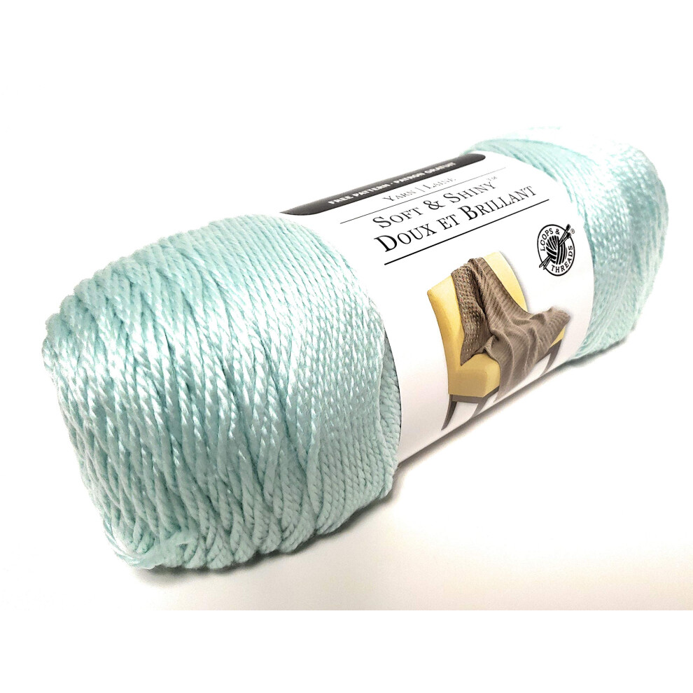 Soft & Shiny Yarn by Loops & Threads  Solid  Mellow Green