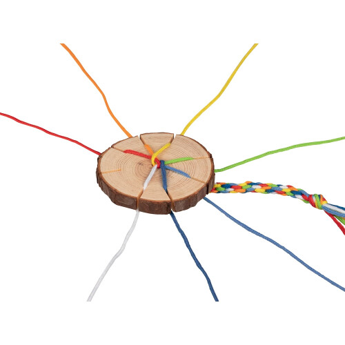 Goki 58484 Strickscheibe,    7 cm, Holz, 7 F  den, bunt