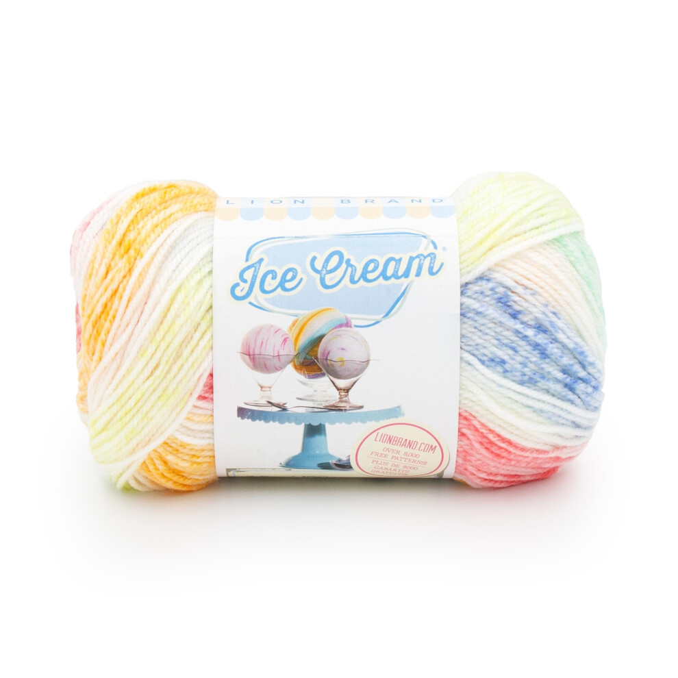 Lion Brand Yarn Ice Cream  Baby Yarn for Knitting and Crochet  Turtle Tracks  1 Pack
