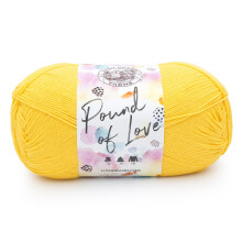 Lion Brand Garn Pound of Love, Wertgarn, große Wolle zum Stricken und Häkeln, Bastelgarn, Sonnenblume