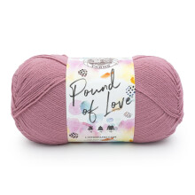Lion Brand Yarn, Pound of Love Garn für Stricken und Häkeln, Heather Rose